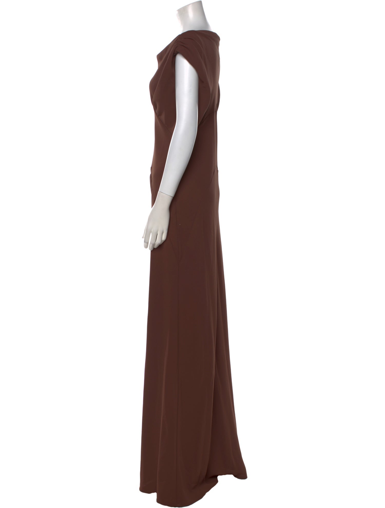 Paris Georgia Bateau Neckline Long Dress