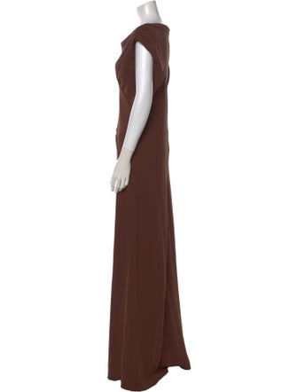 Paris Georgia Bateau Neckline Long Dress
