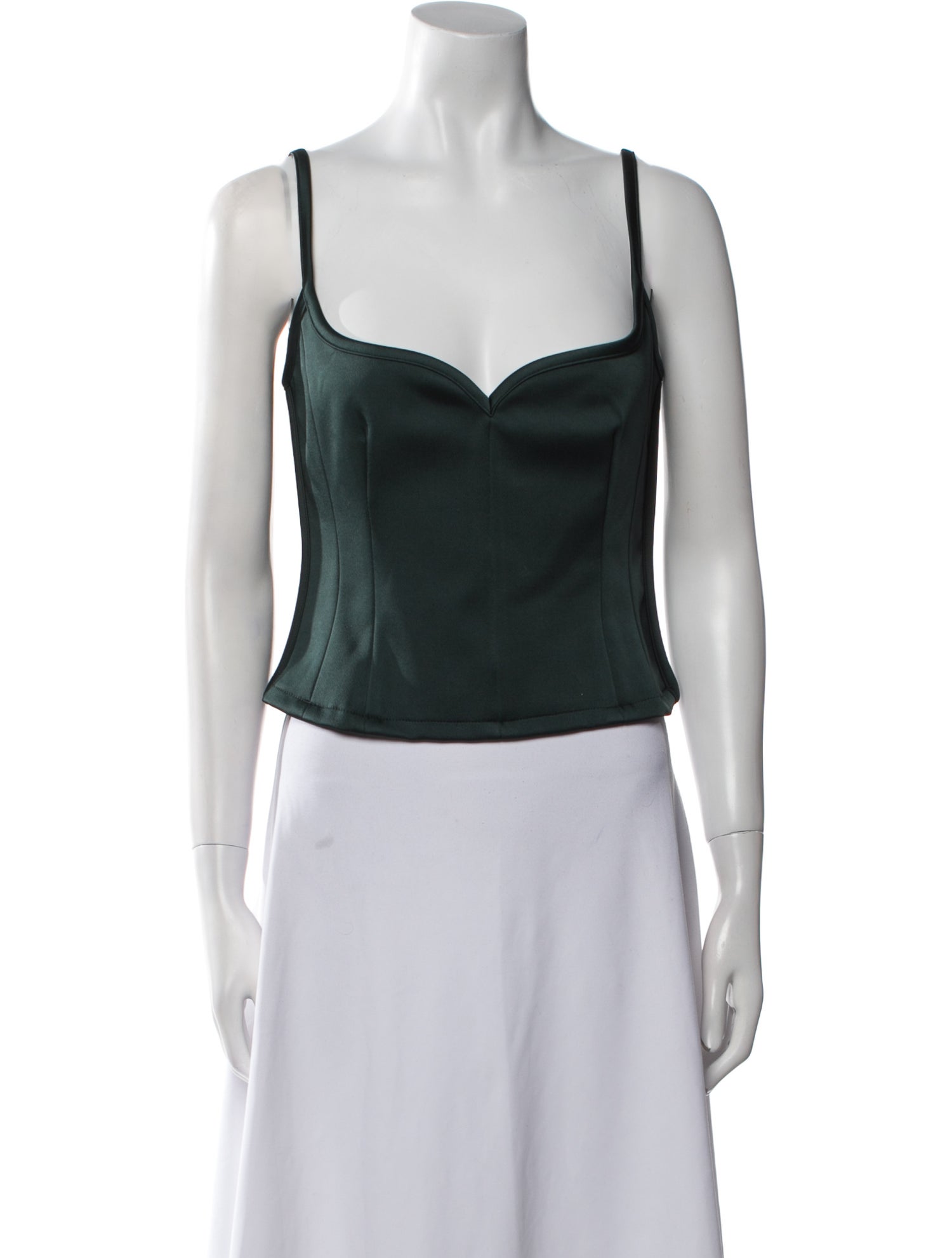 Paris Georgia Square Neckline Sleeveless Crop Top w/ Tags
