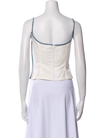 Paris Georgia Square Neckline Sleeveless Crop Top