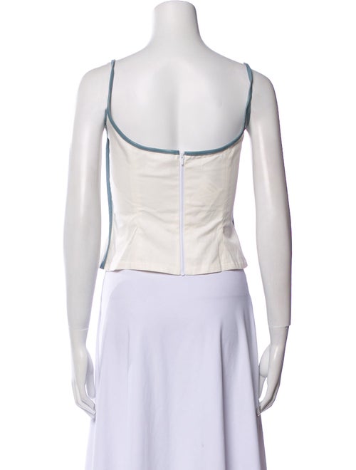 Paris Georgia Square Neckline Sleeveless Crop Top