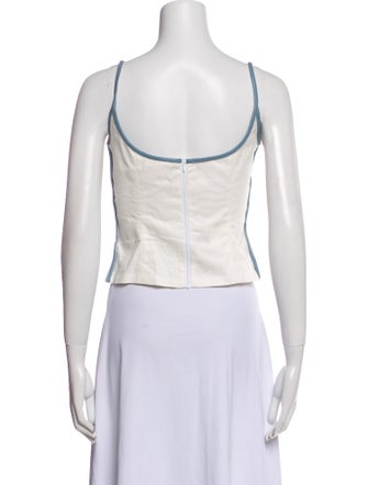 Paris Georgia Square Neckline Sleeveless Crop Top