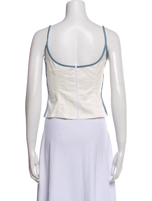 Paris Georgia Square Neckline Sleeveless Crop Top