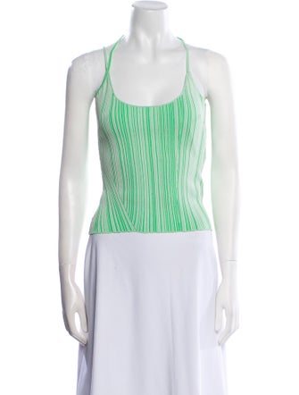 Paris Georgia Striped Scoop Neck Top