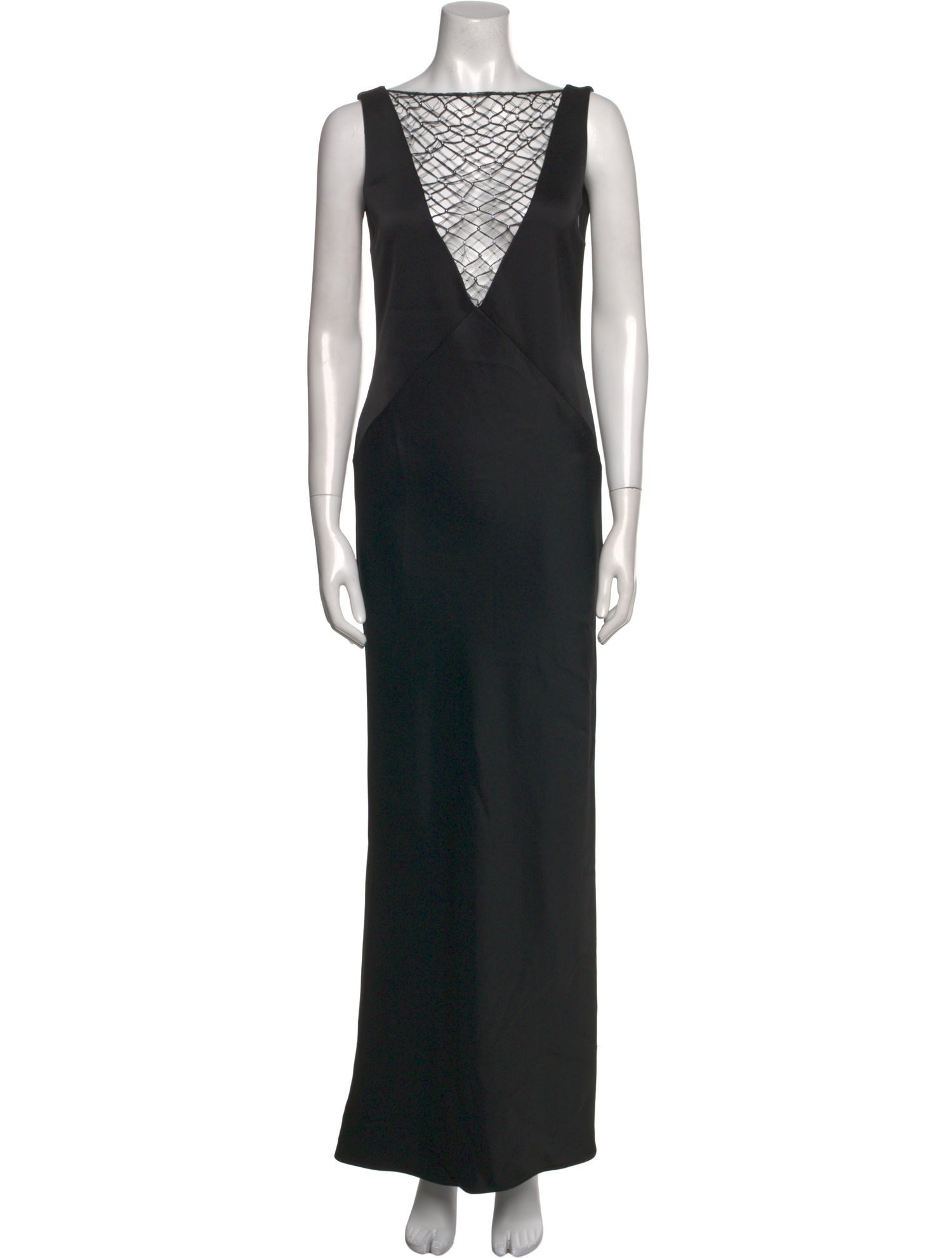 Paris Georgia Bateau Neckline Long Dress