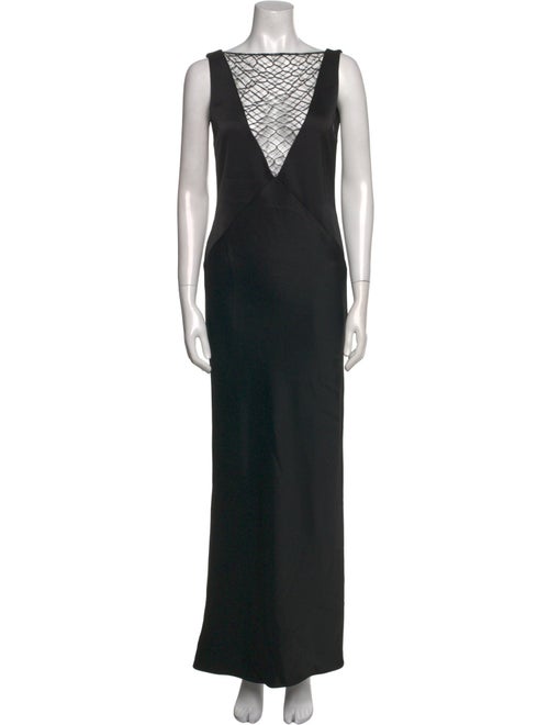 Paris Georgia Bateau Neckline Long Dress