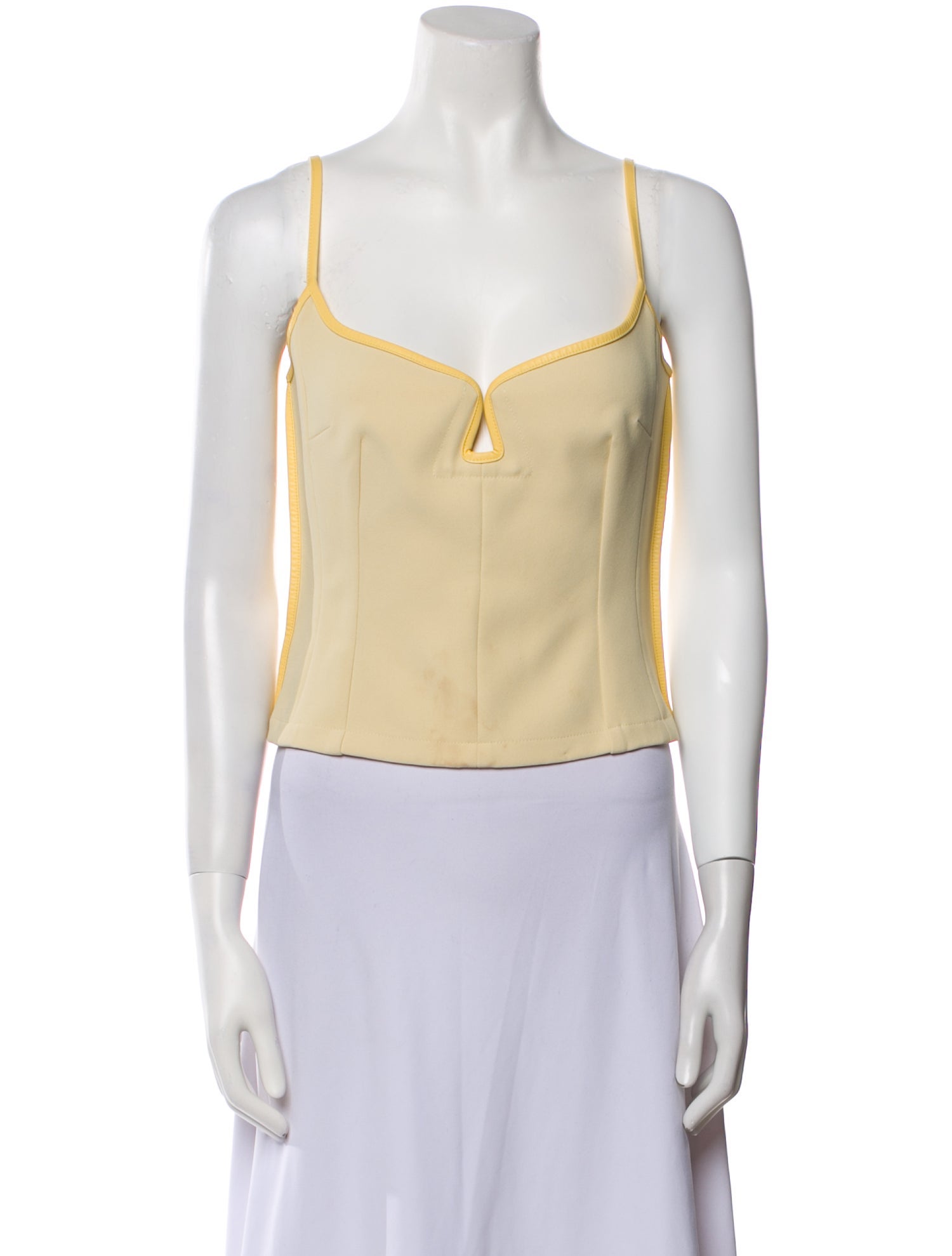 Paris Georgia V-Neck Sleeveless Crop Top