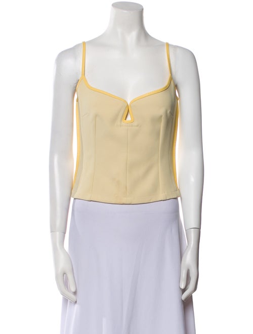 Paris Georgia V-Neck Sleeveless Crop Top