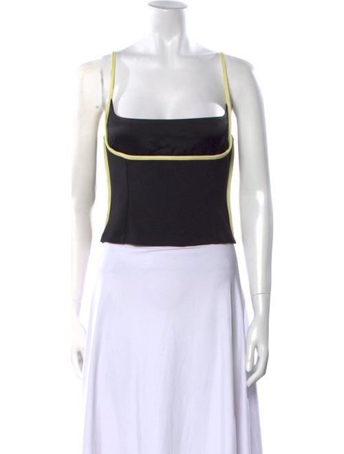 Paris Georgia Printed Square Neckline Crop Top