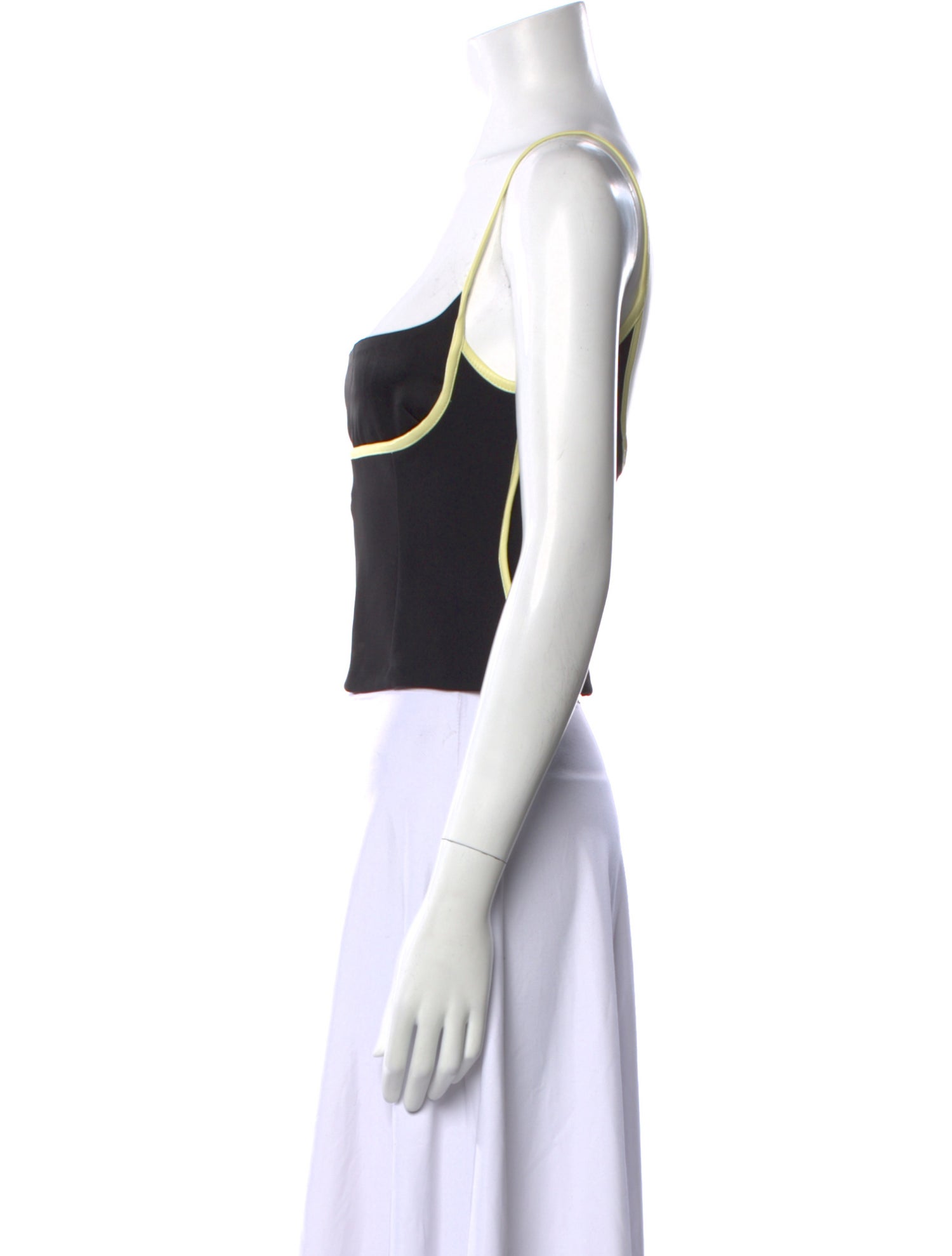 Paris Georgia Printed Square Neckline Crop Top