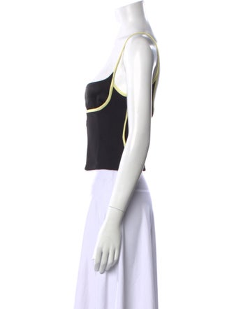 Paris Georgia Printed Square Neckline Crop Top