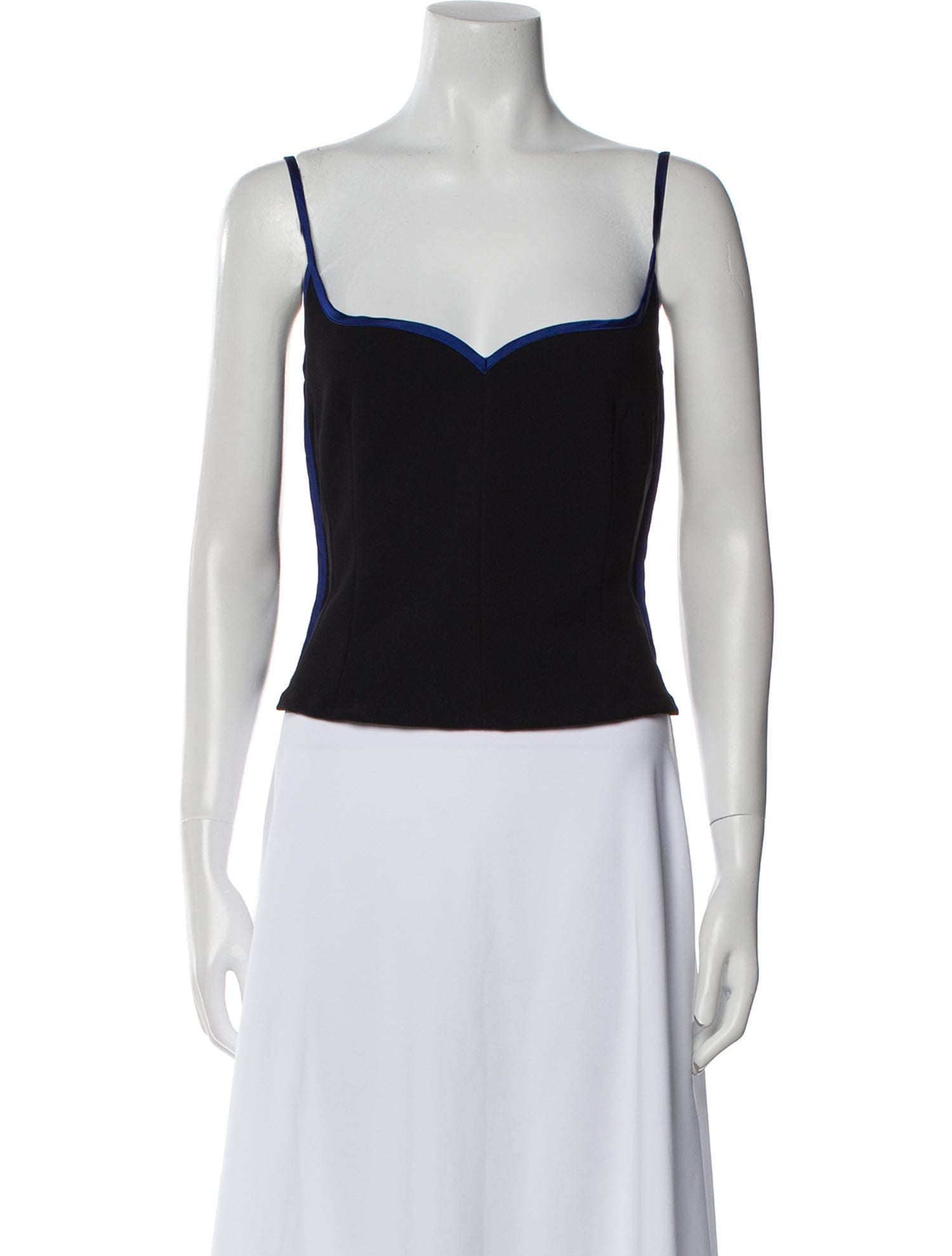 Paris Georgia Square Neckline Sleeveless Crop Top