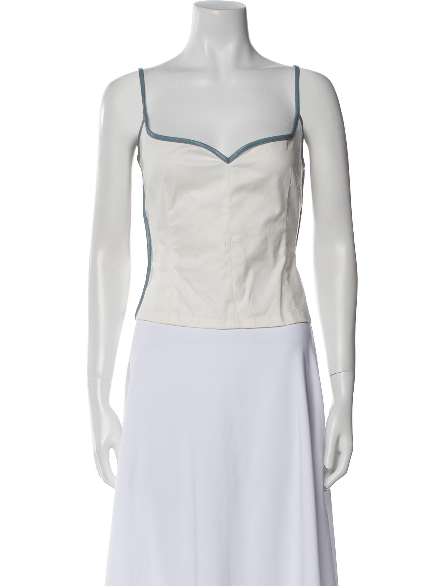 Paris Georgia Square Neckline Sleeveless Crop Top w/ Tags