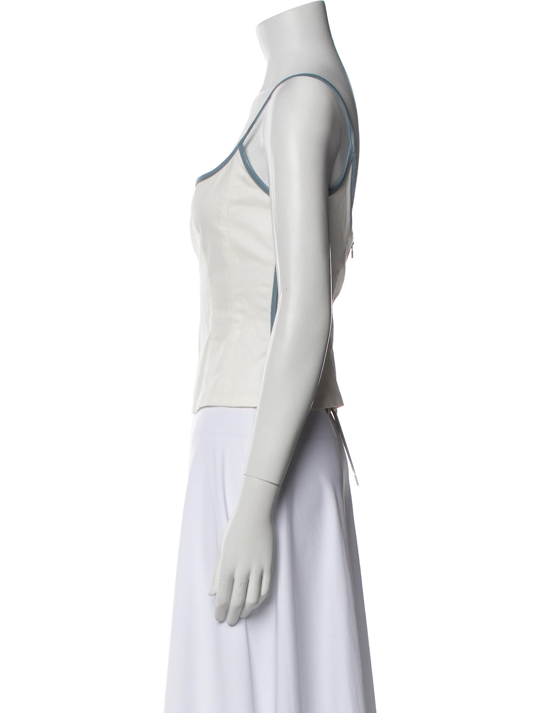 Paris Georgia Square Neckline Sleeveless Crop Top w/ Tags