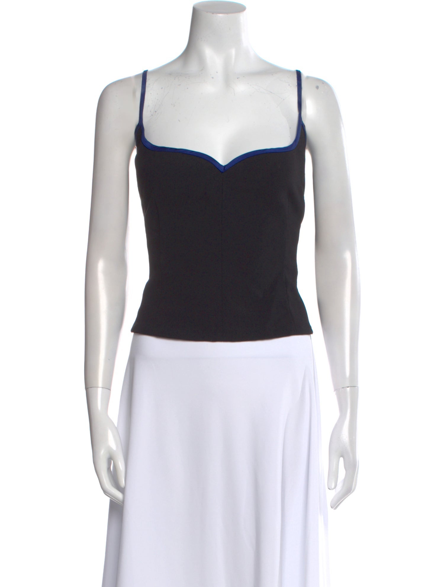 Paris Georgia Square Neckline Sleeveless Crop Top