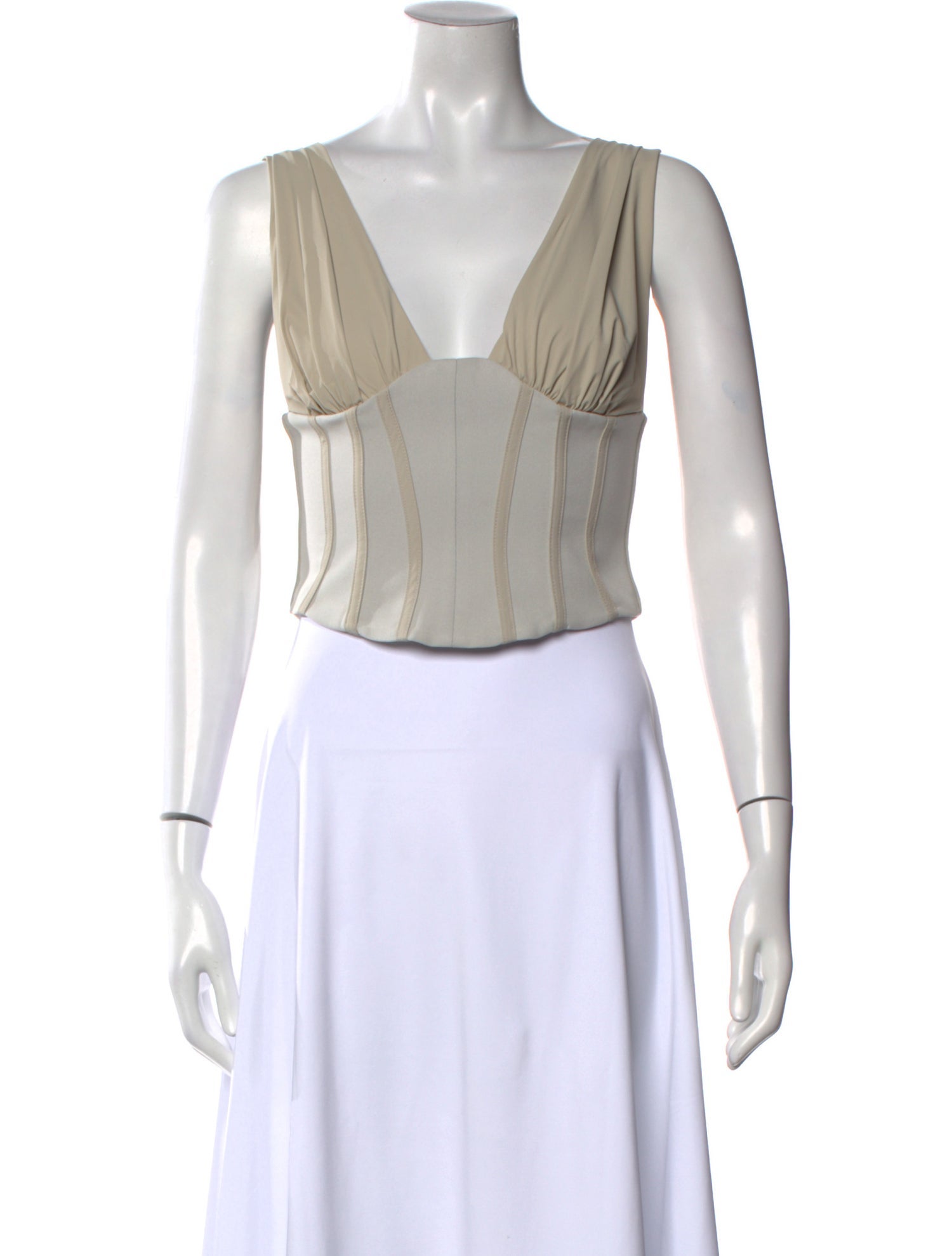 Paris Georgia V-Neck Sleeveless Crop Top