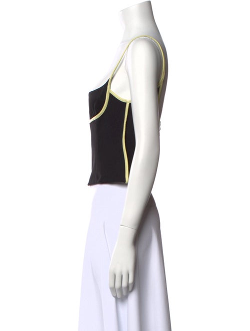 Paris Georgia Square Neckline Sleeveless Crop Top