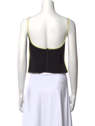 Paris Georgia Square Neckline Sleeveless Crop Top