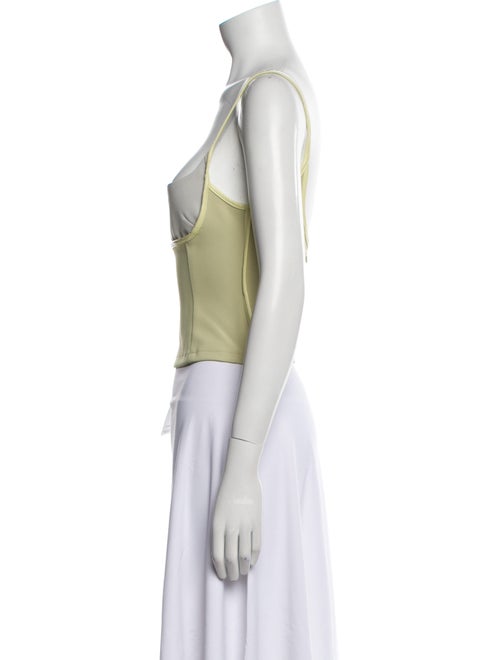 Paris Georgia Square Neckline Sleeveless Crop Top