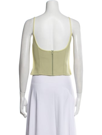 Paris Georgia Square Neckline Sleeveless Crop Top