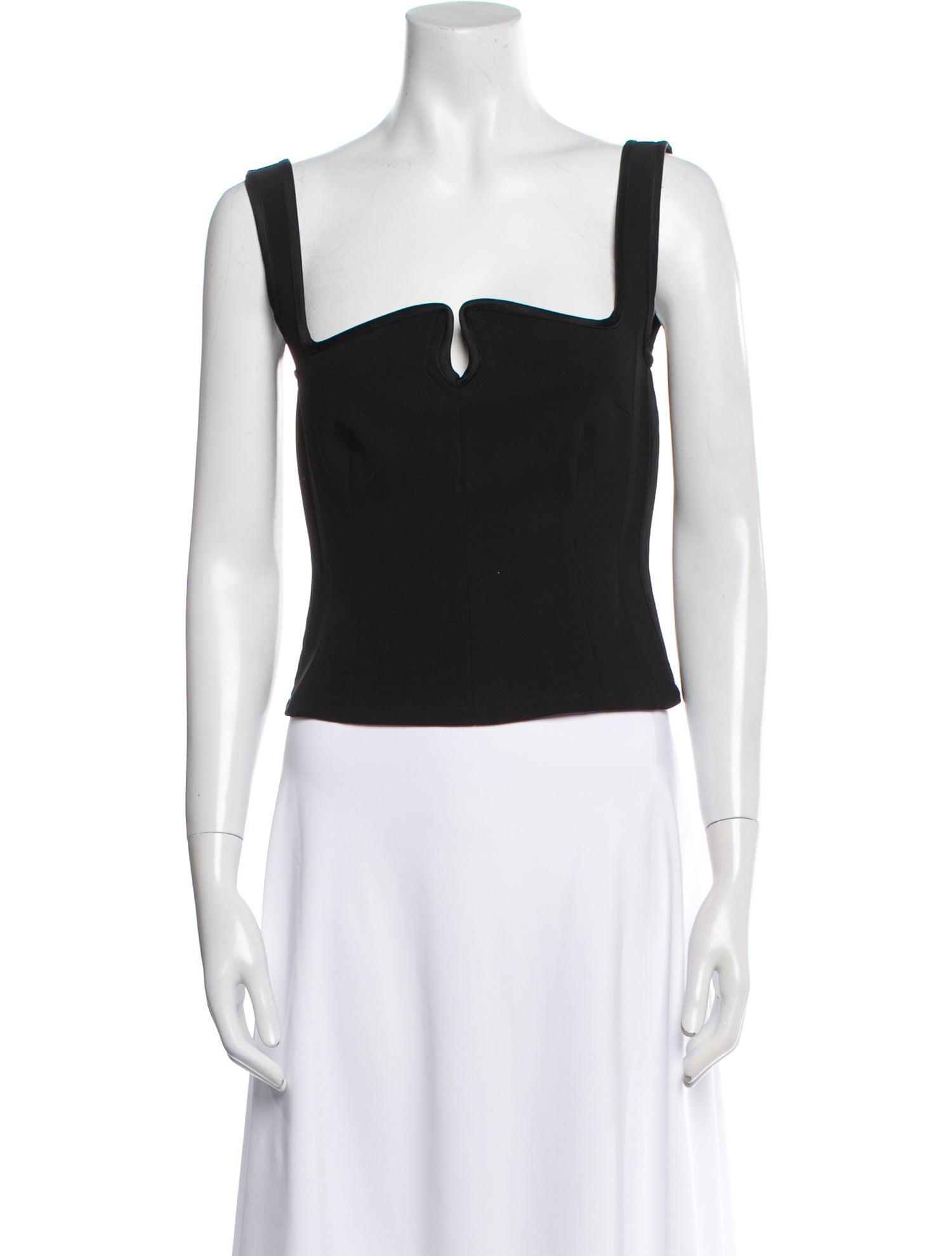 Paris Georgia Square Neckline Sleeveless Crop Top