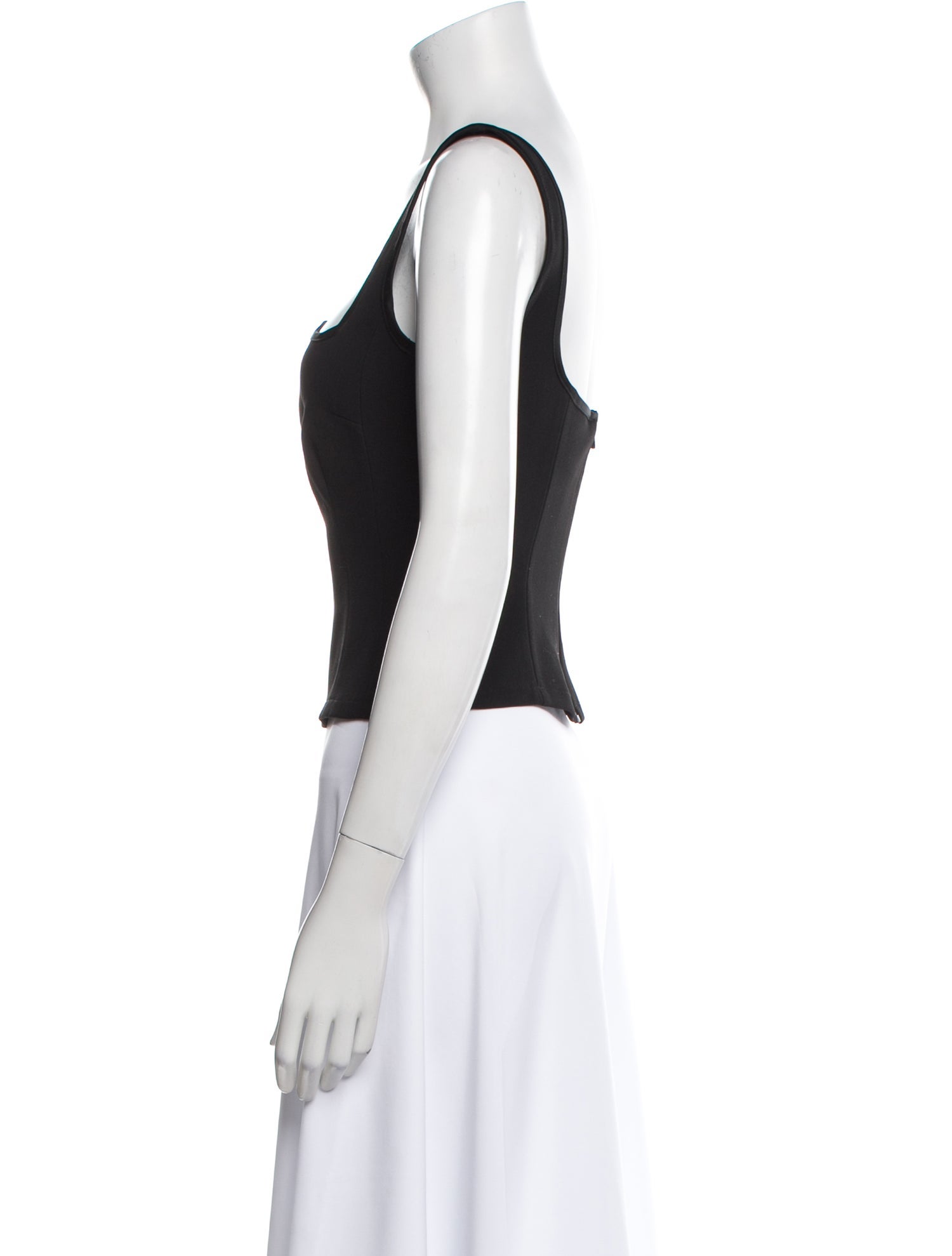 Paris Georgia Square Neckline Sleeveless Crop Top