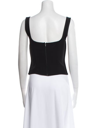 Paris Georgia Square Neckline Sleeveless Crop Top