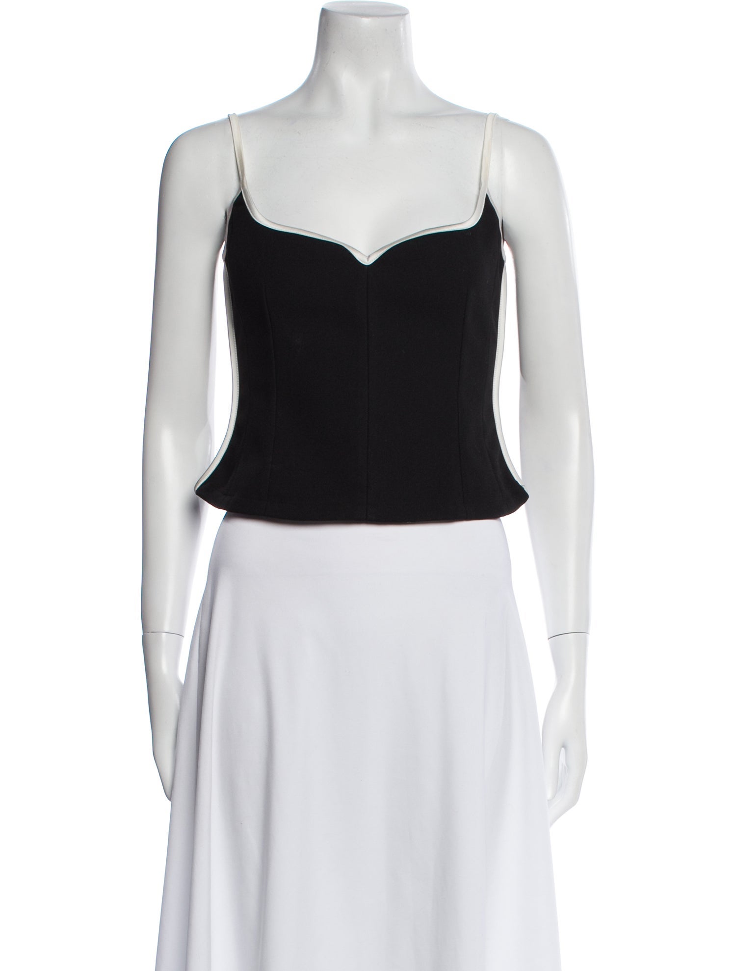 Paris Georgia Square Neckline Sleeveless Crop Top