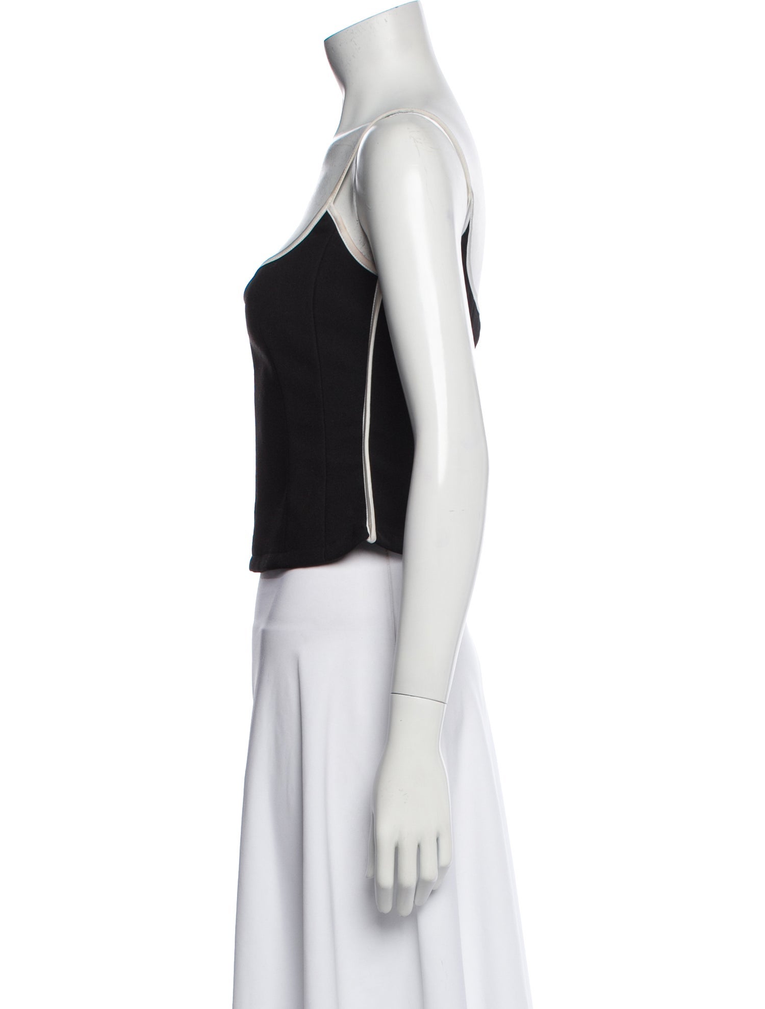 Paris Georgia Square Neckline Sleeveless Crop Top