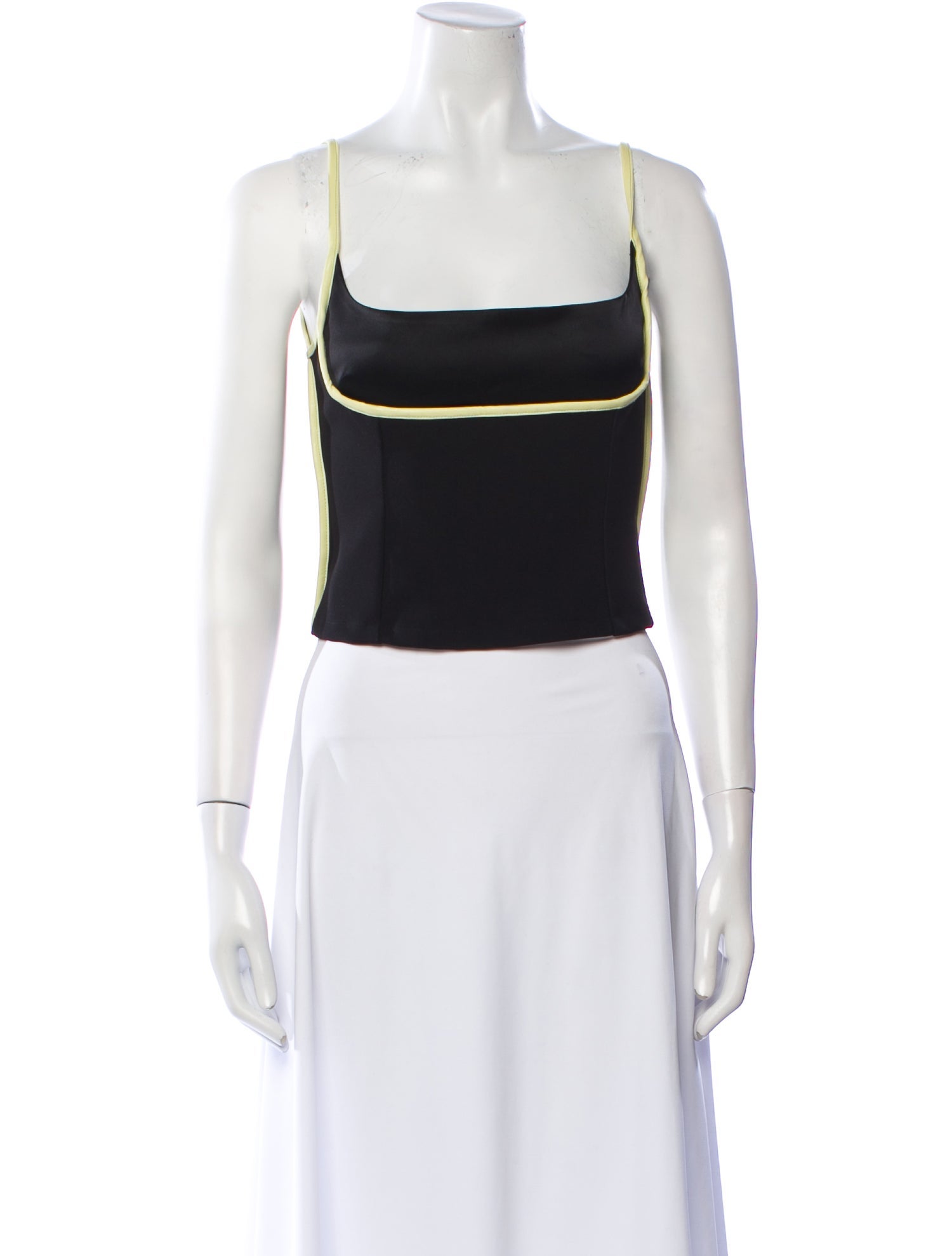 Paris Georgia Square Neckline Sleeveless Crop Top