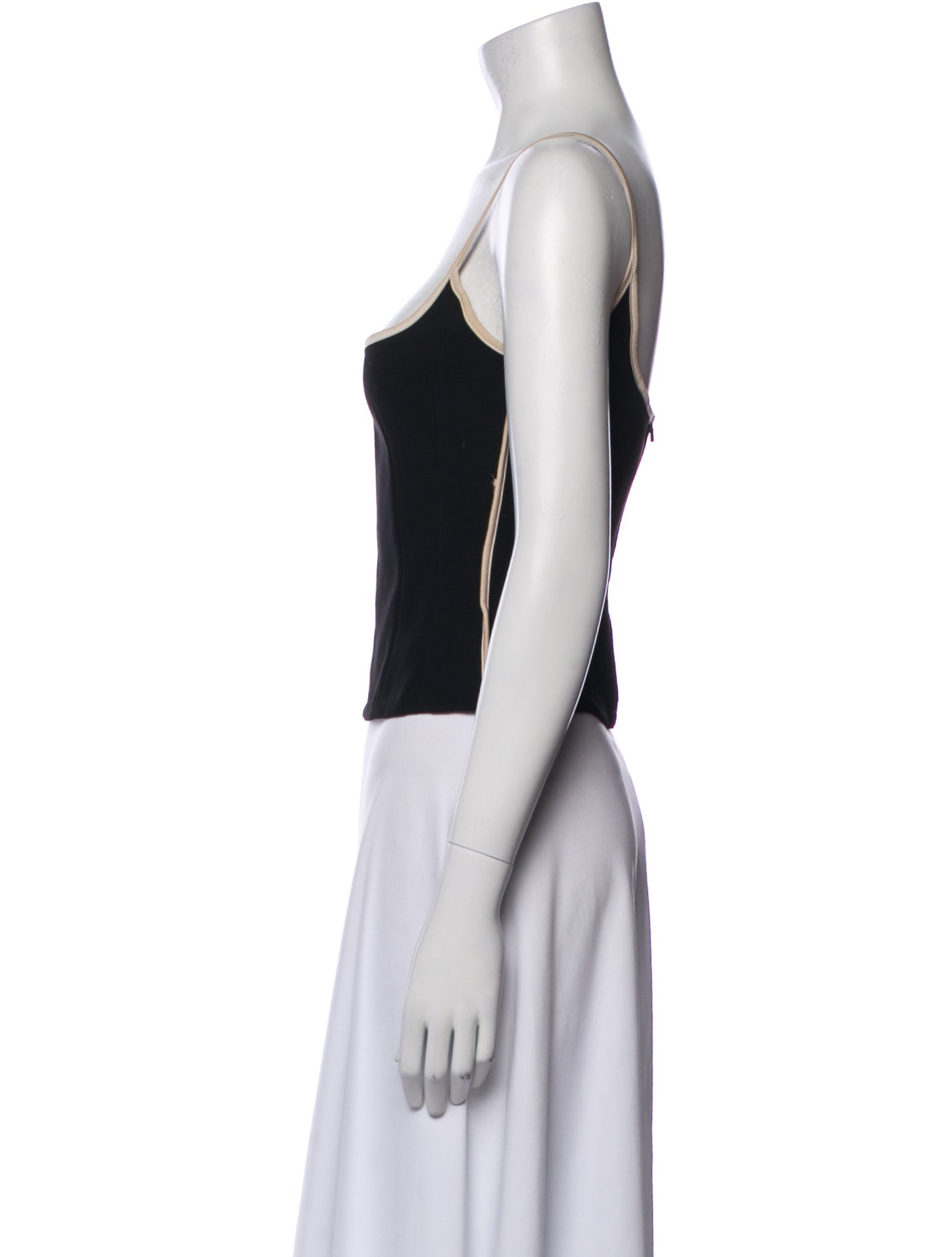Paris Georgia Square Neckline Sleeveless Crop Top