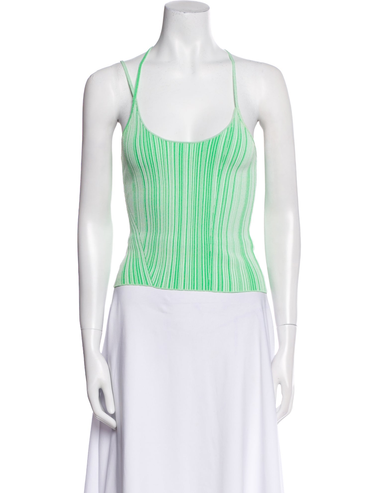 Paris Georgia Striped Scoop Neck Top