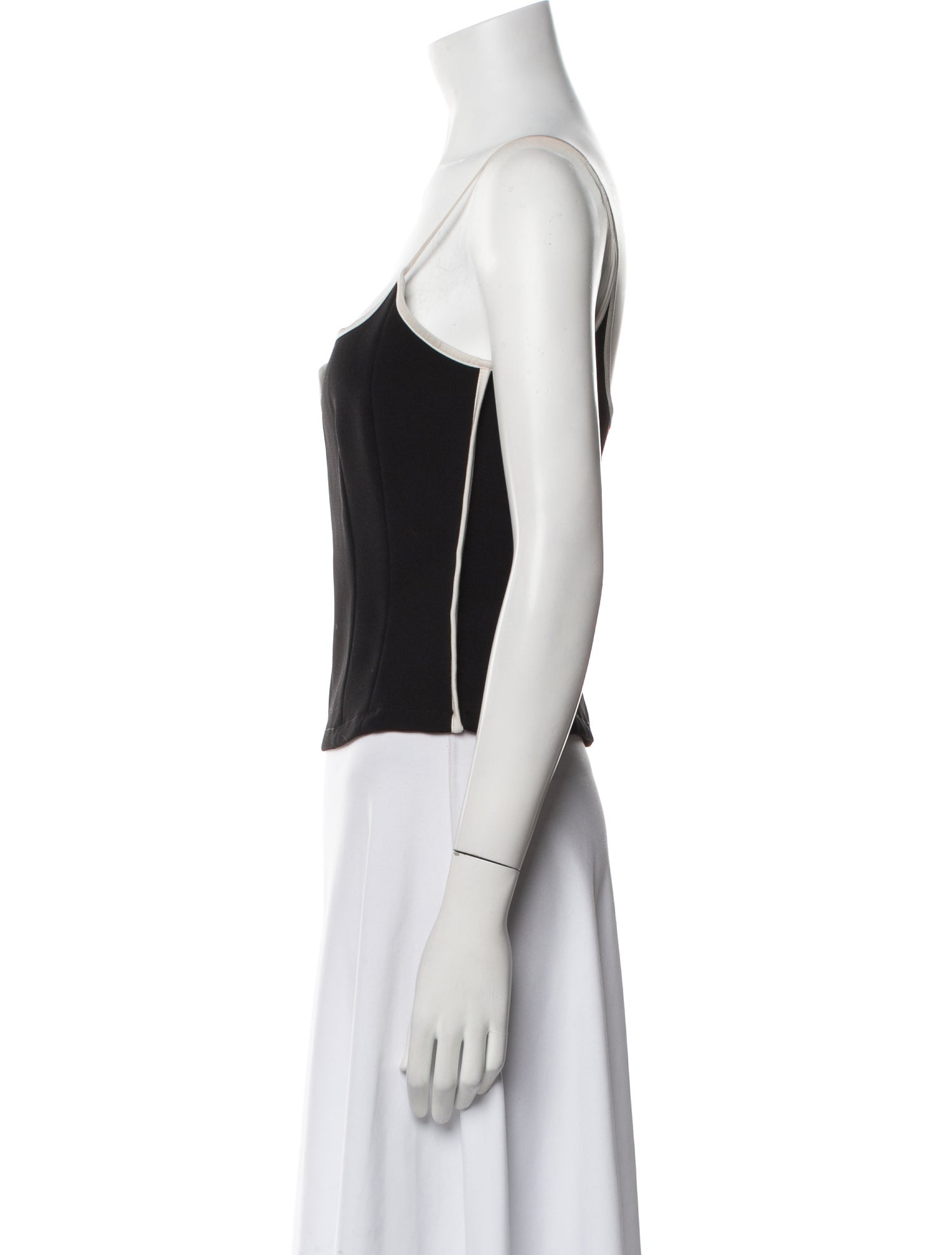 Paris Georgia Square Neckline Sleeveless Crop Top