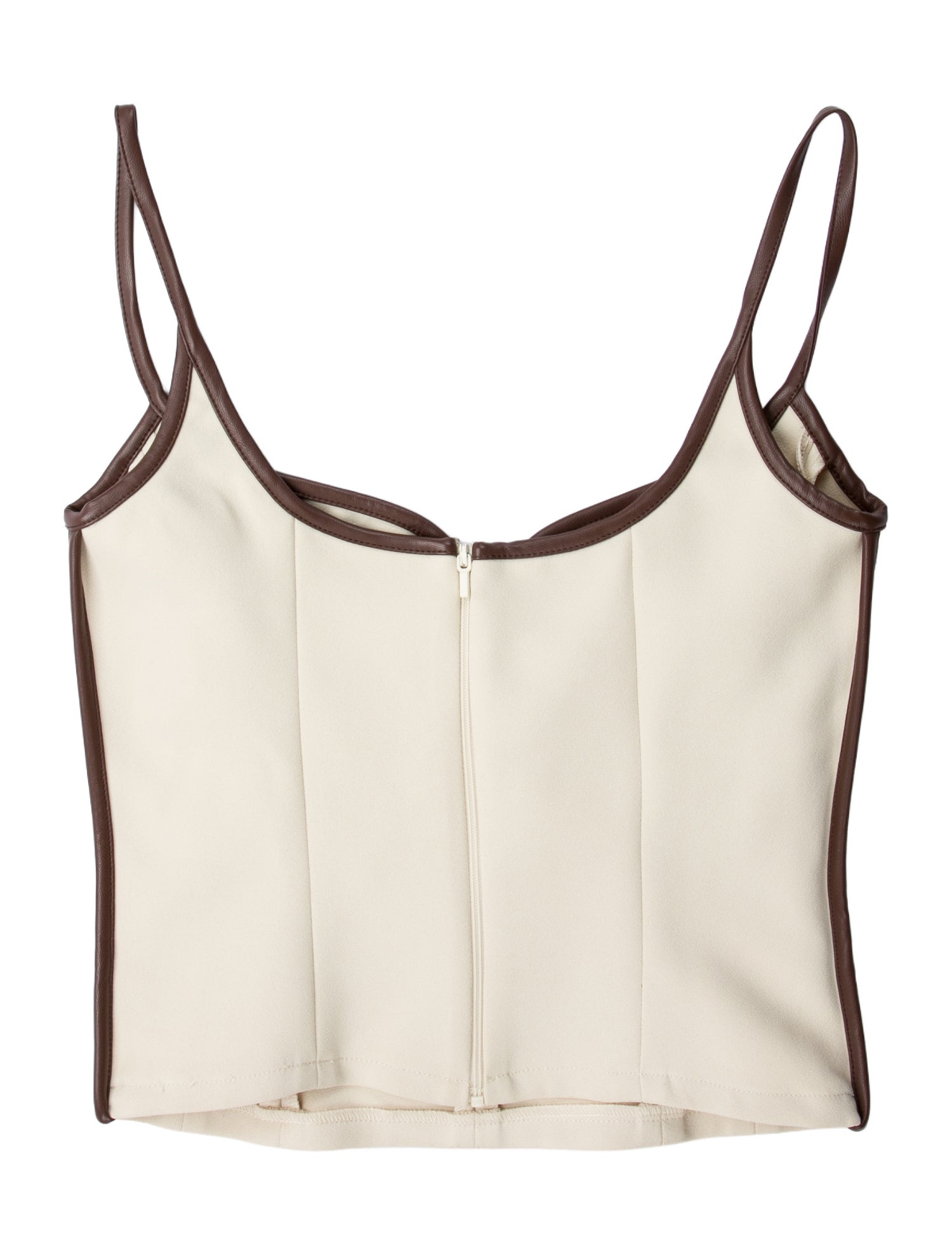 Paris Georgia Square Neckline Sleeveless Crop Top w/ Tags