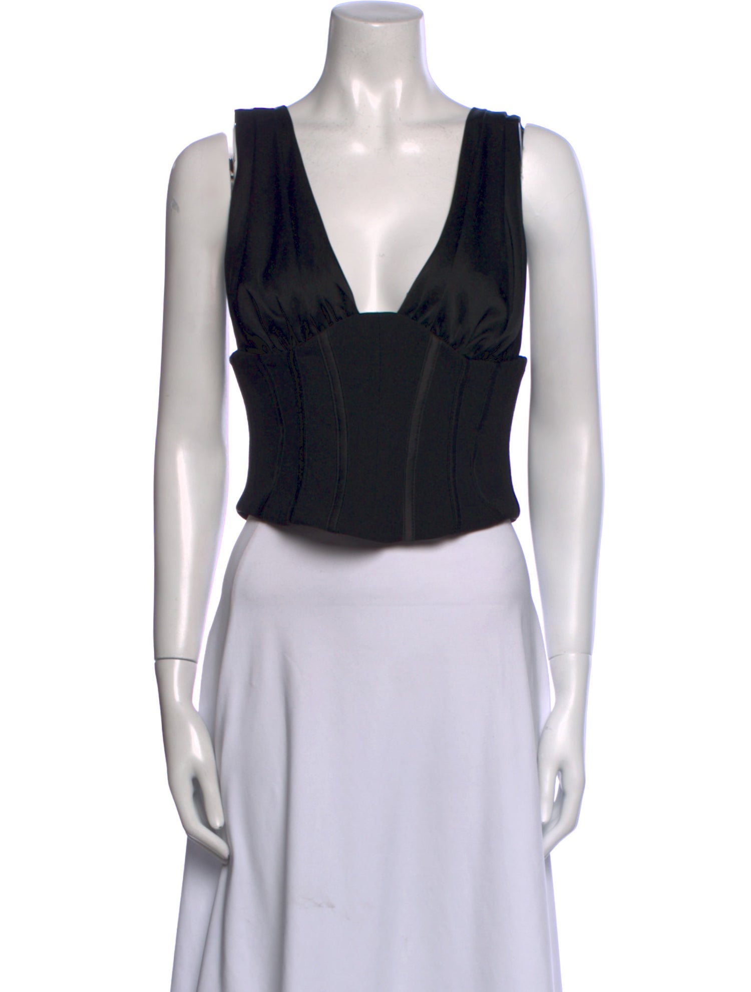 Paris Georgia V-Neck Sleeveless Crop Top