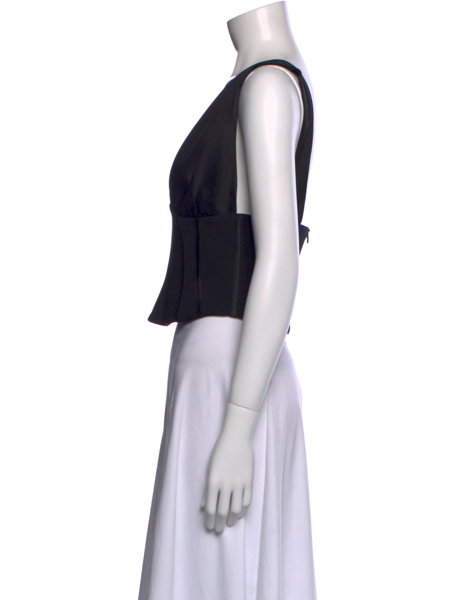 Paris Georgia V-Neck Sleeveless Crop Top