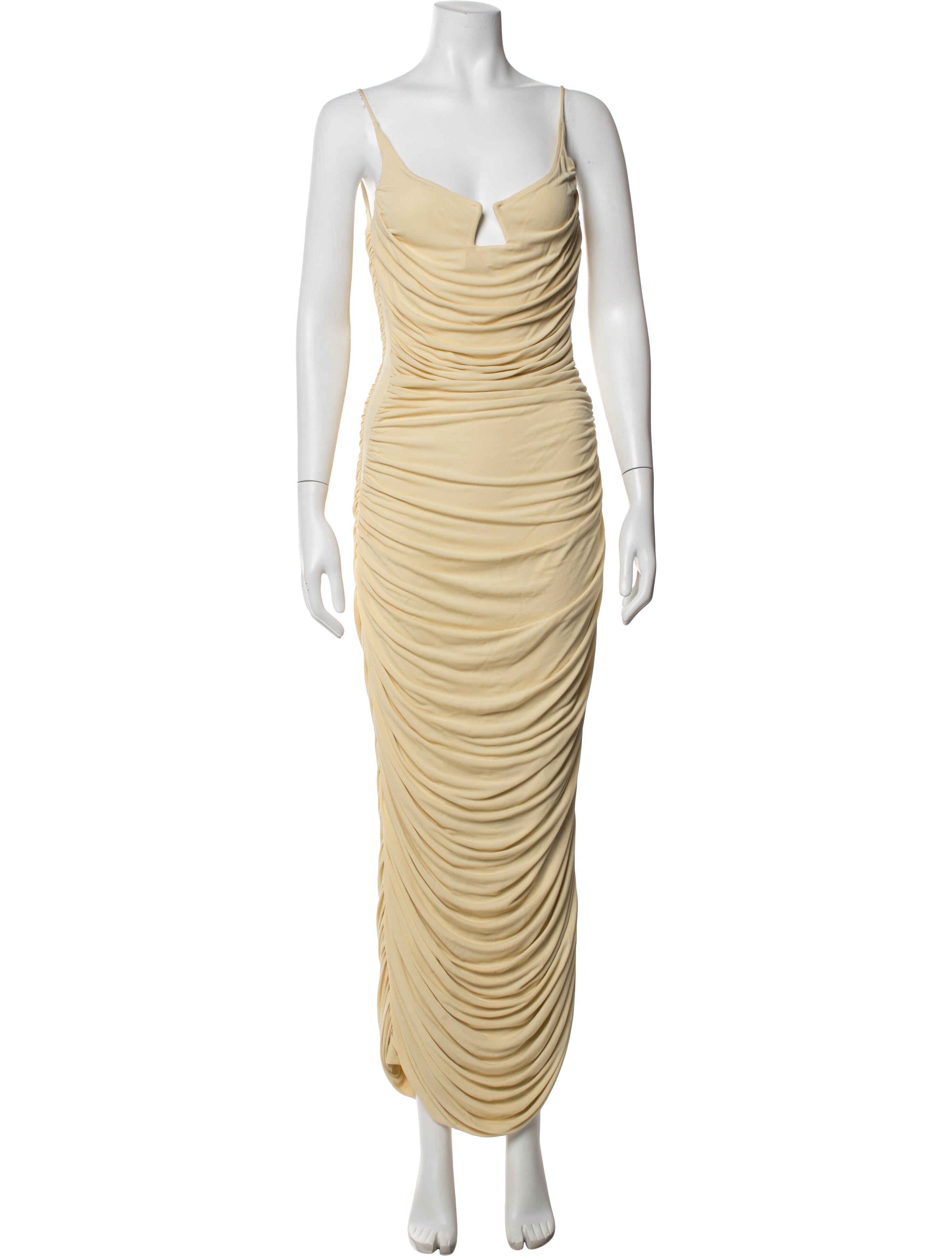 Paris Georgia Plunge Neckline Long Dress