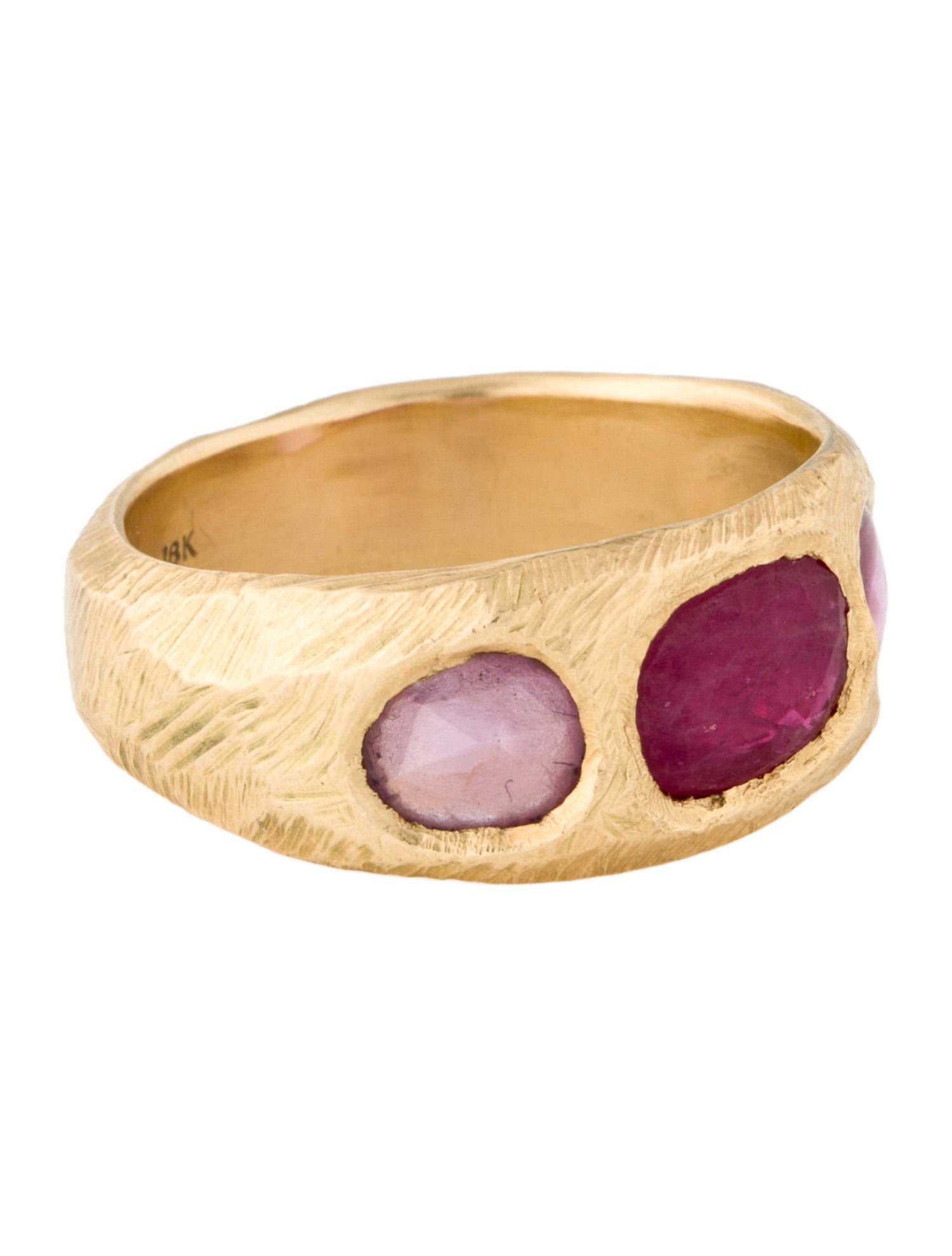 Page Sargisson 18K Ruby & Sapphire Three Stone Band