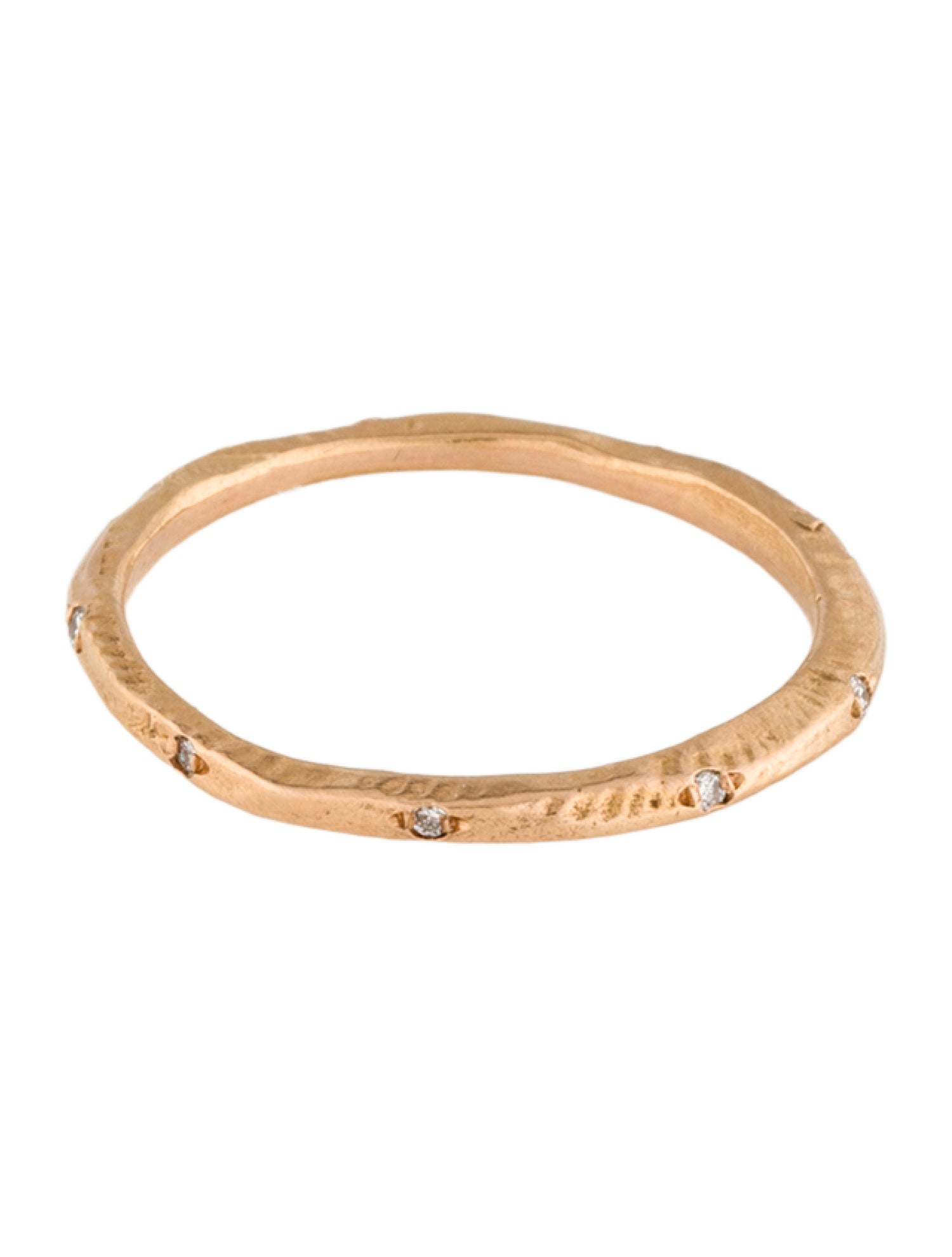 Page Sargisson 18K Lab-Grown Diamond Skinny Carved Stacking Band