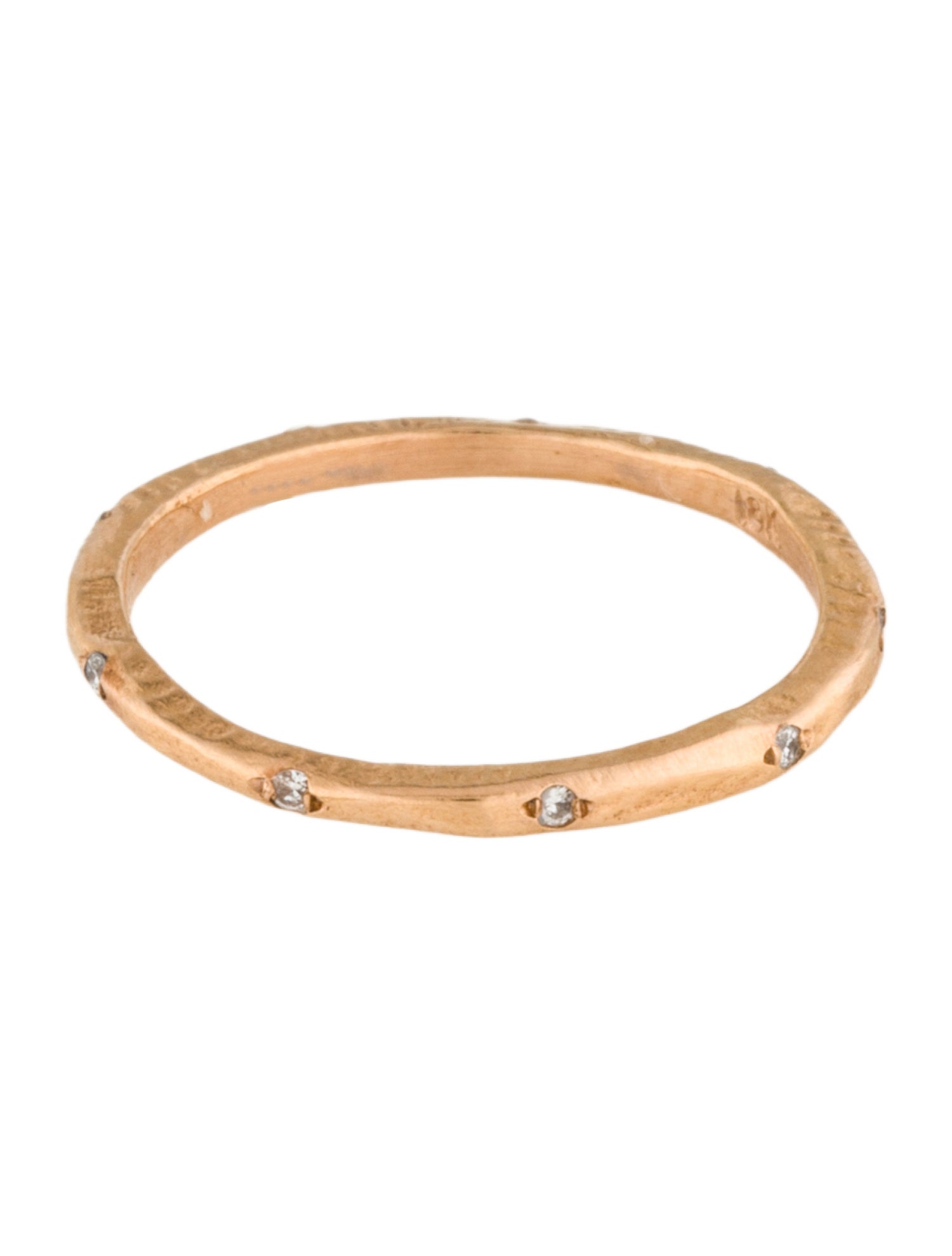 Page Sargisson 18K Lab-Grown Diamond Skinny Carved Stacking Band