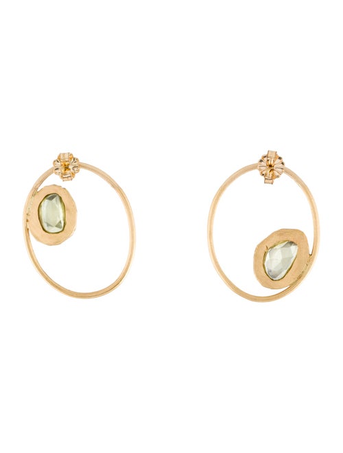 Page Sargisson 18K Sapphire Open Oval Earrings