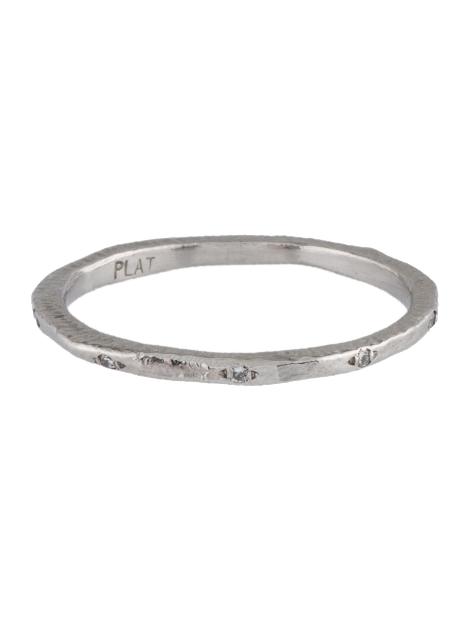 Page Sargisson Platinum Diamond Carved Skinny Band