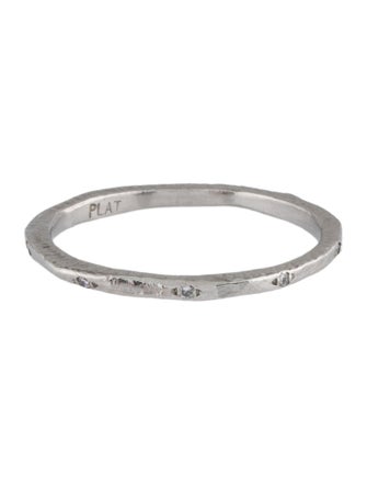 Page Sargisson Platinum Diamond Carved Skinny Band