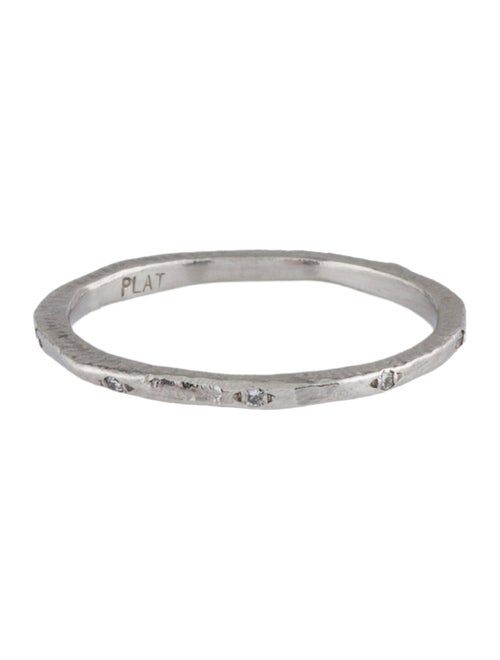Page Sargisson Platinum Diamond Carved Skinny Band