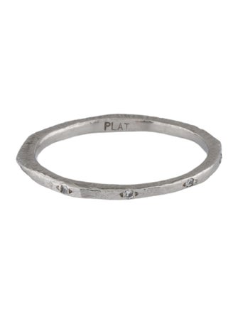 Page Sargisson Platinum Diamond Carved Skinny Band
