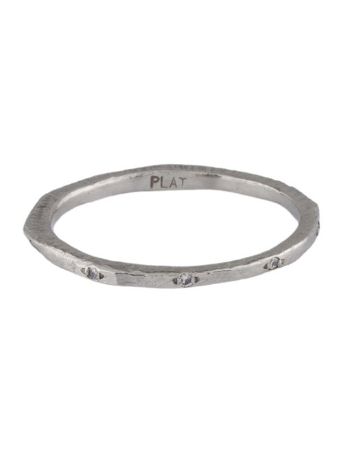Page Sargisson Platinum Diamond Carved Skinny Band