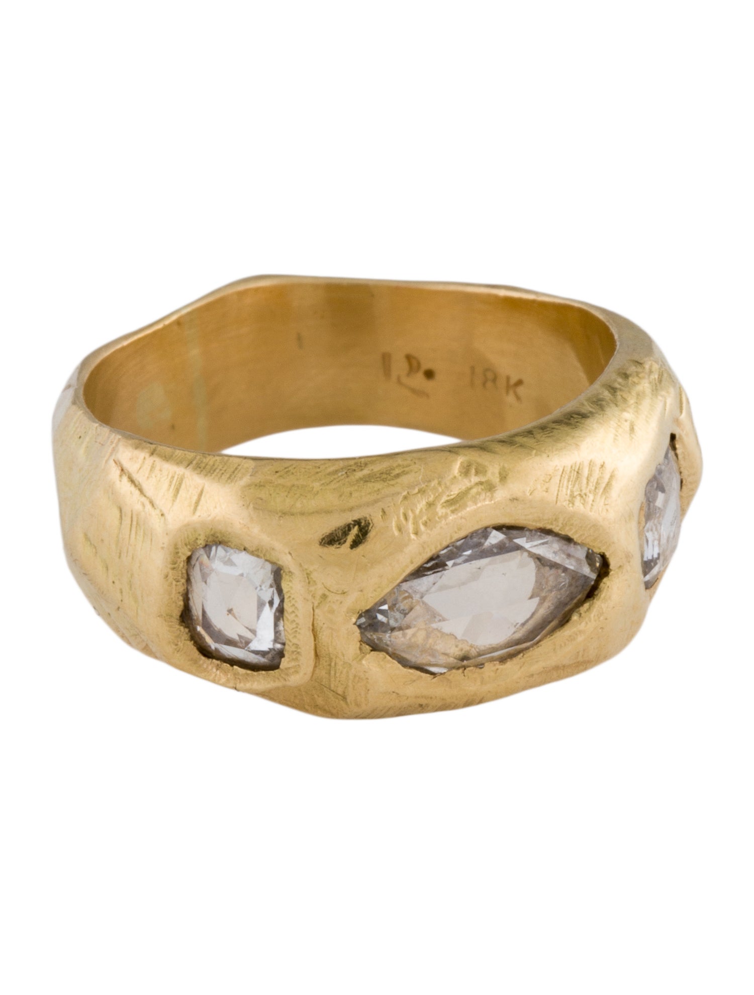 Page Sargisson 18K Diamond Portrait Three Stone Band