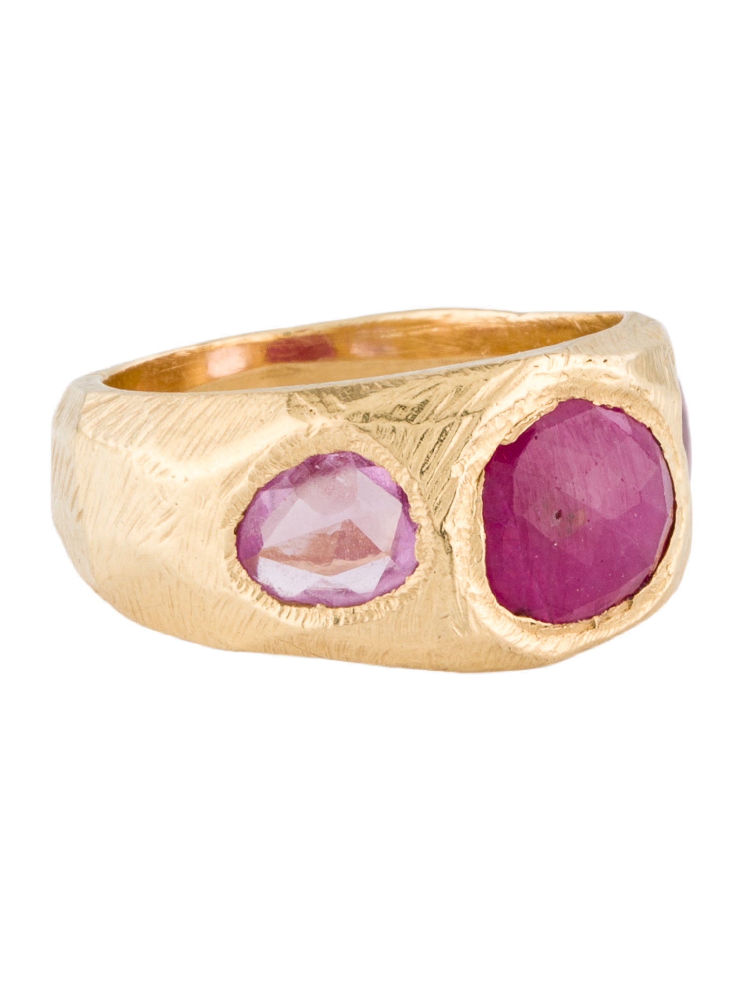 Page Sargisson 18K Ruby & Sapphire Three Stone Band