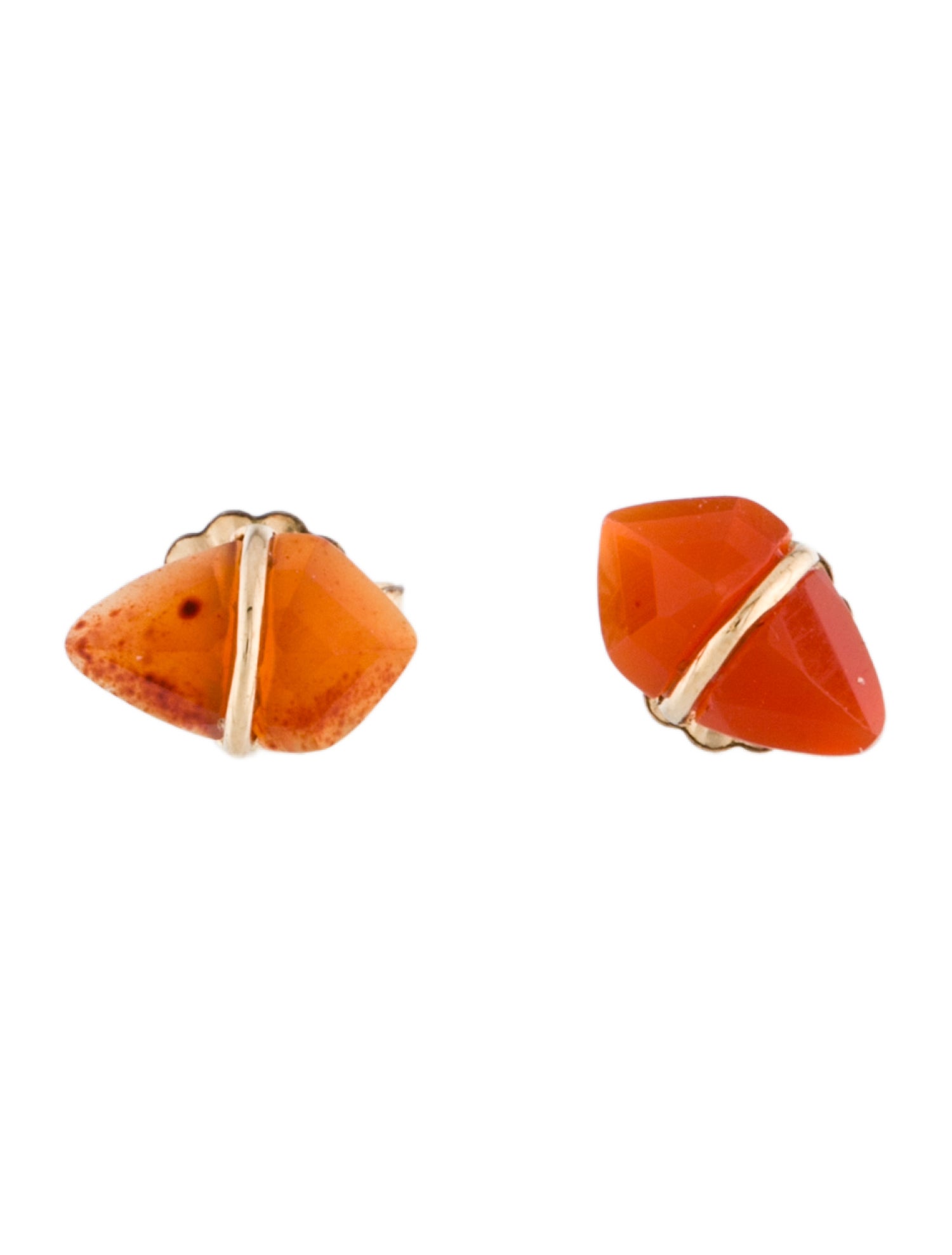 Page Sargisson 10K Carnelian Kite Stud Earrings