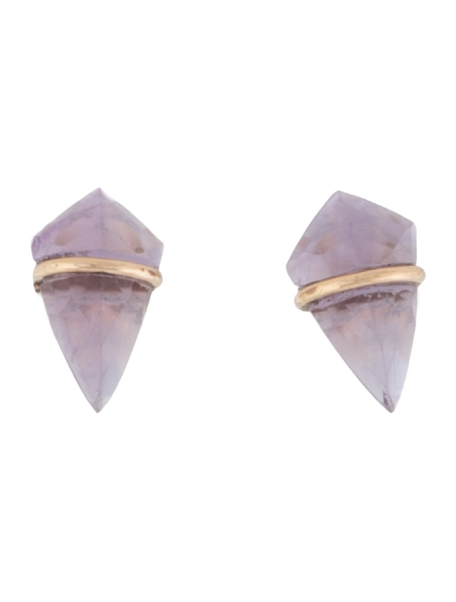 Page Sargisson 18K Amethyst Kite Stud Earrings